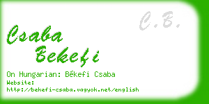 csaba bekefi business card